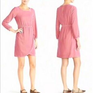 New J Crew Factory Velvet Tulip Hem Dress Guava Berry Pink Size 12 K3470 $98